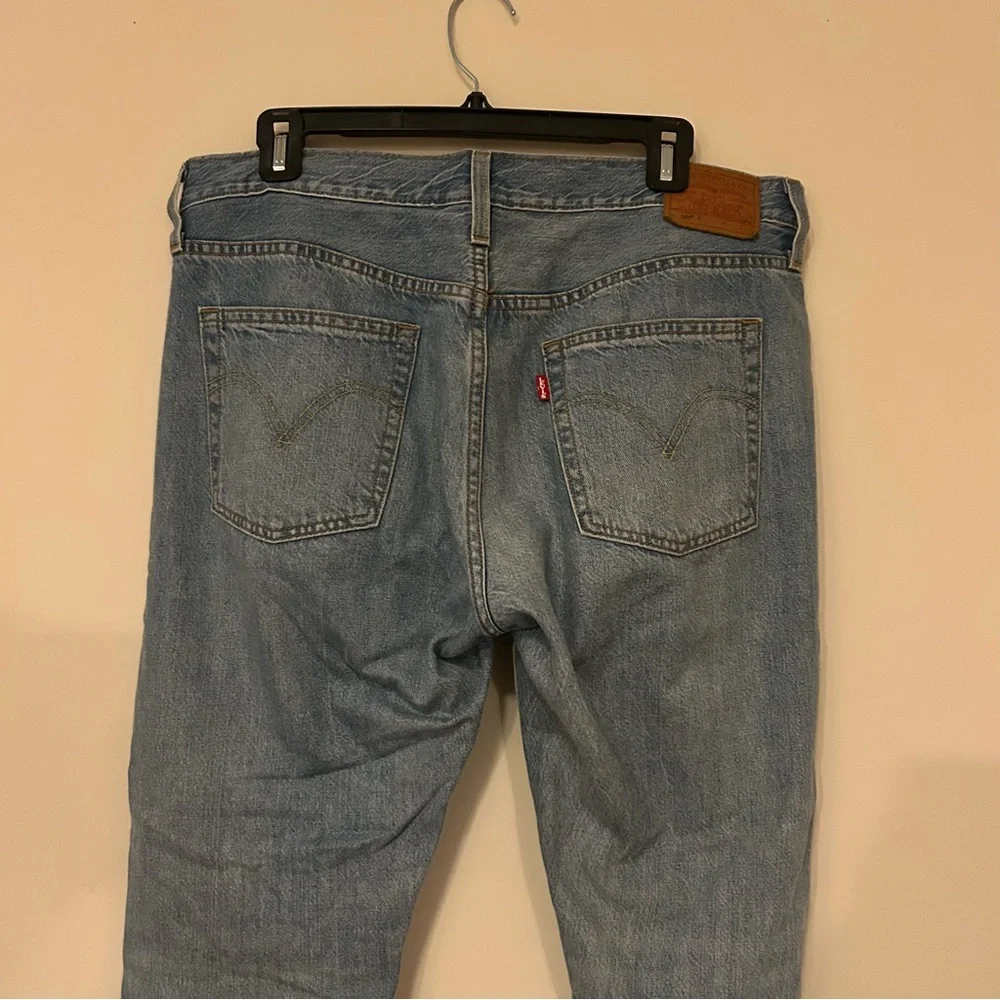 Levi's 501 Jeans Slim Taper Denim Distressed Blue Men's 30 W 28 L 100% Cotton